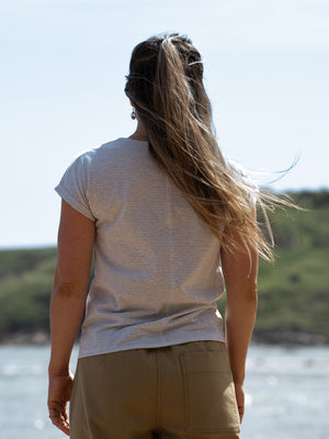Recycled Cotton Stripe Tee - Womens