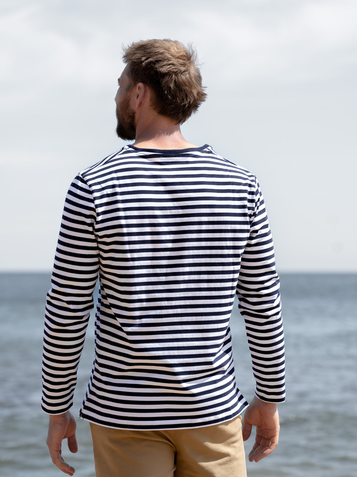 Organic Cotton Long Sleeve Stripe Tee - Mens