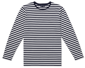 Organic Cotton Long Sleeve Stripe Tee - Mens