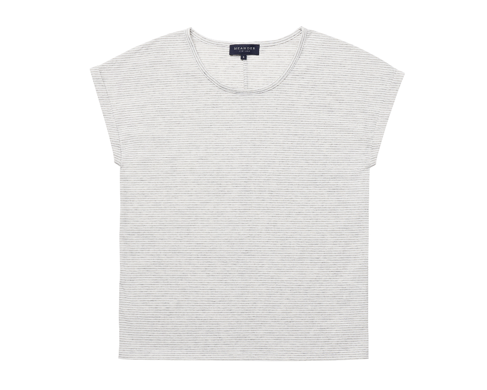Recycled Cotton Stripe Tee - Womens