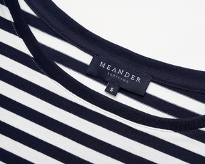 Organic Cotton Long Sleeve Stripe Tee - Womens
