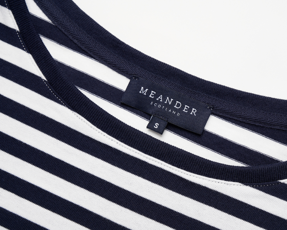 Organic Cotton Long Sleeve Stripe Tee - Womens