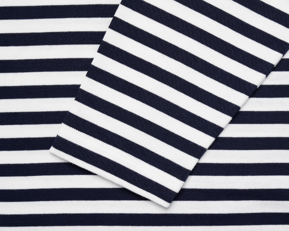 Organic Cotton Long Sleeve Stripe Tee - Mens